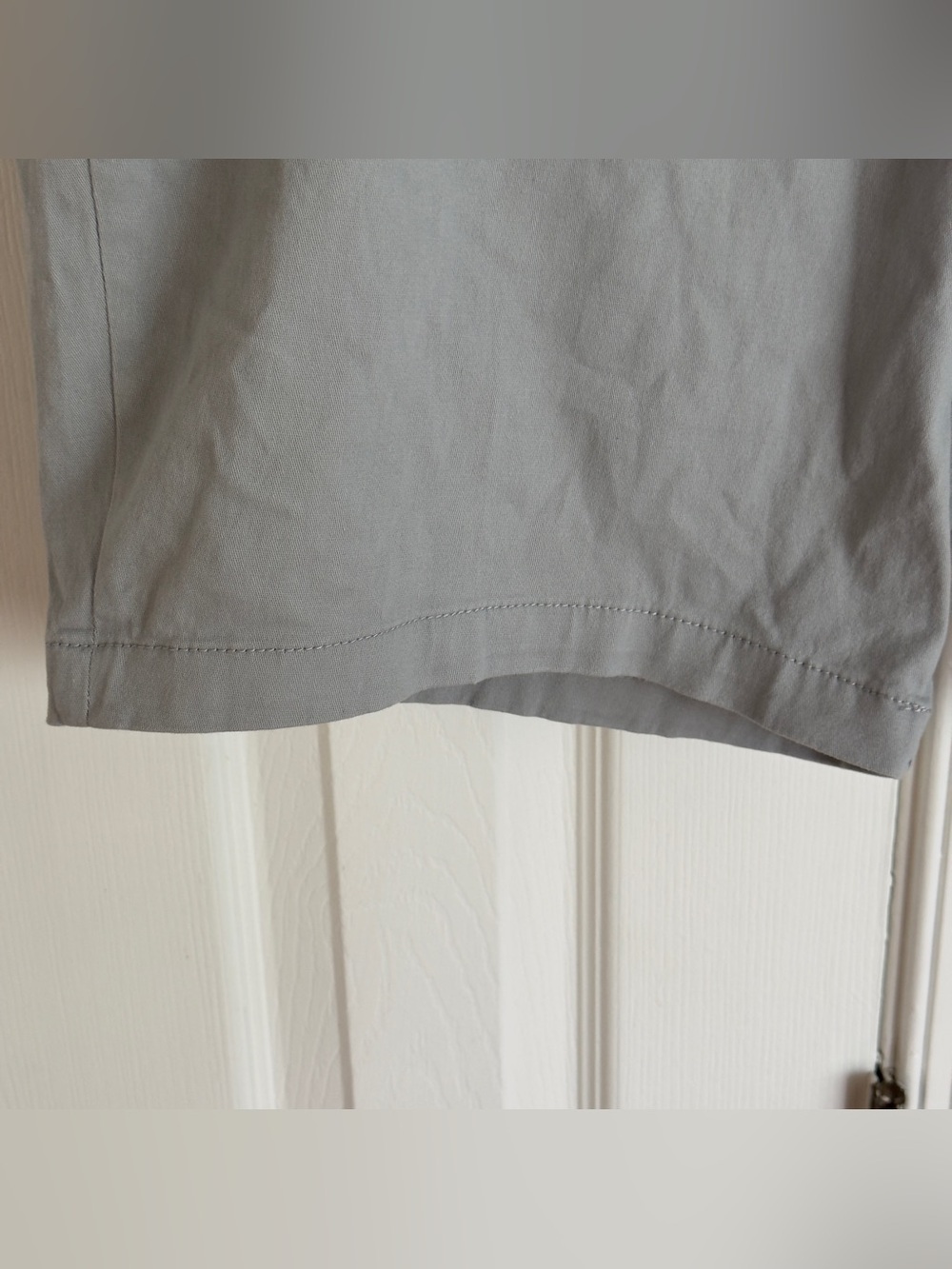George Mens Size 44 Shorts Gray Above Knee Flat Front Cotton Stretch Chino Golf - Picture 7 of 11